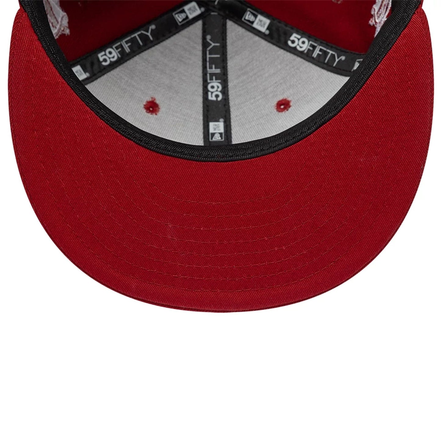 Pictured is this New Era Cherub 59FIFTY Fitted cap in dark red. 7