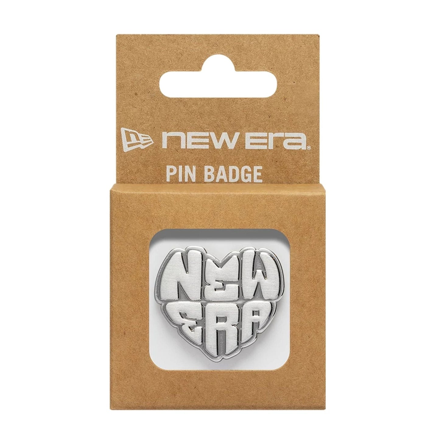 Pictured is this New Era Heart Pin Badge in silver. 3