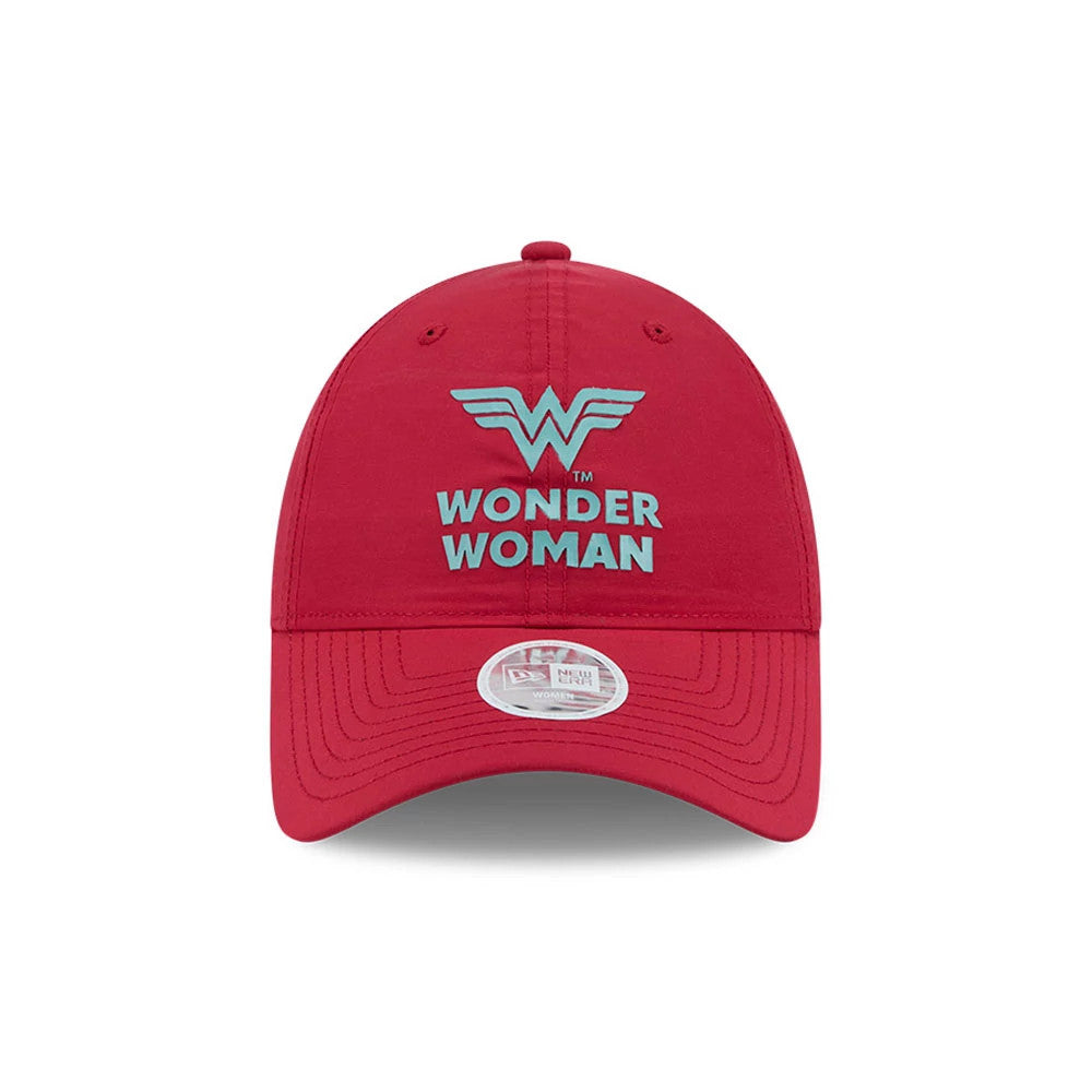 Pictured is this Womens DC Wonder Woman Open Back cap in dark red. 4