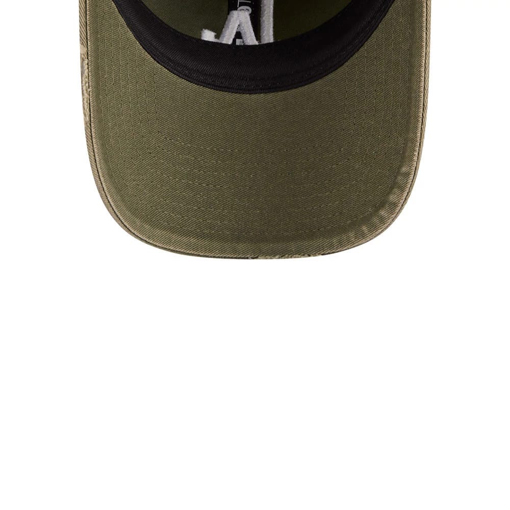Pictured is this MLB Stencil Distressed LA Dodgers 9TWENTY cap in green. 4