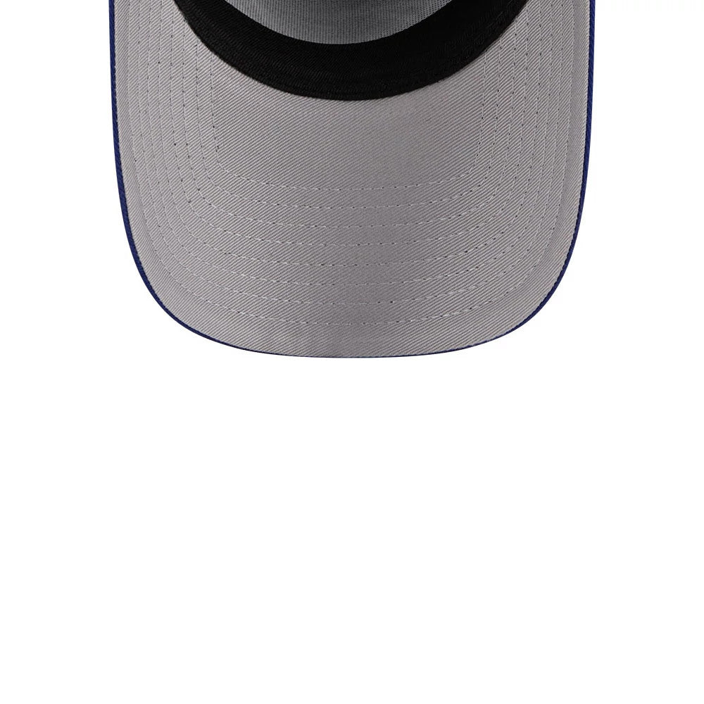 Pictured is this MLB Calligraphy LA Dodgers 9FORTY A-Frame cap in dark blue. 2