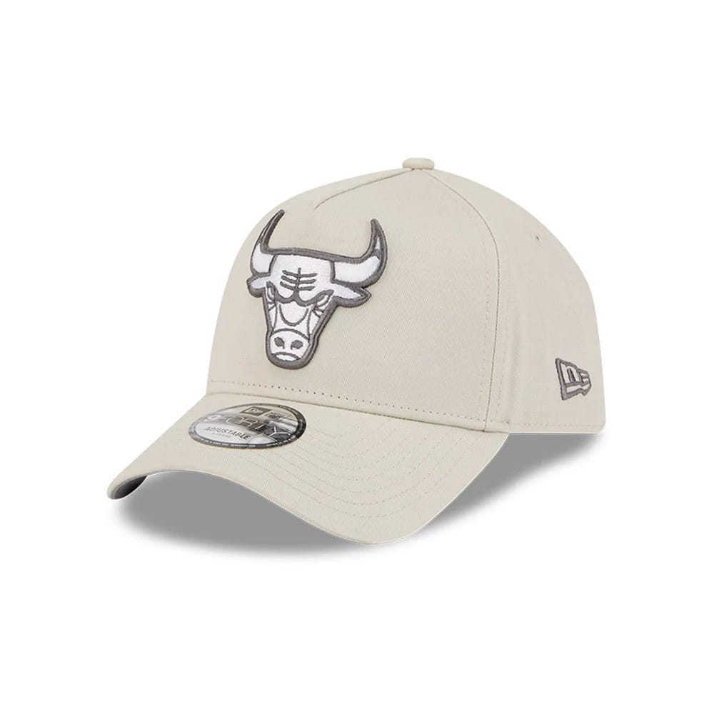 Pictured is this NBA Concrete Chicago Bulls 9FORTY A-Frame cap in Stone. 1