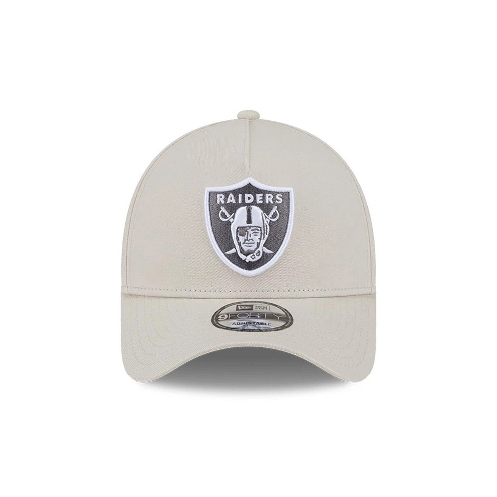 Pictured is this NFL Concrete Las Vegas Raiders 9FORTY A-Frame cap in Stone. 3