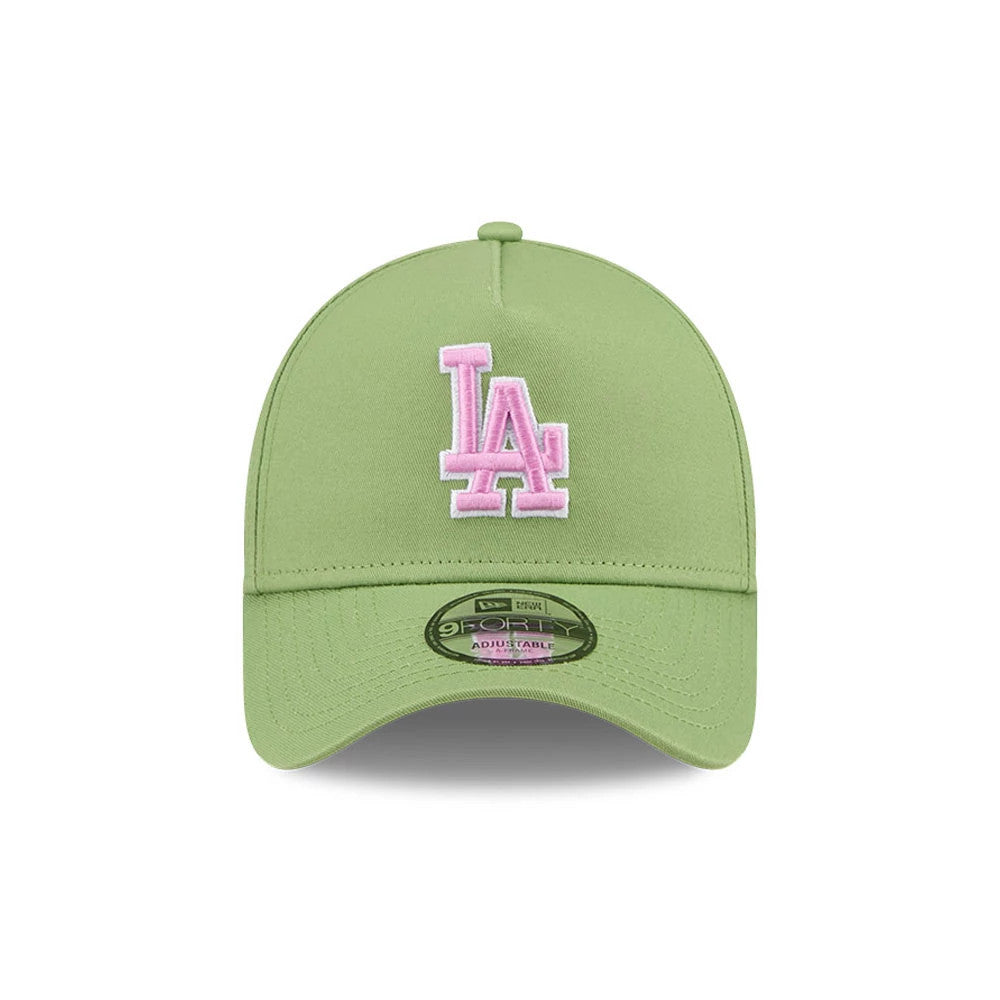 Pictured is this MLB Strawberry Matcha LA Dodgers 9FORTY A-Frame cap in green. 3