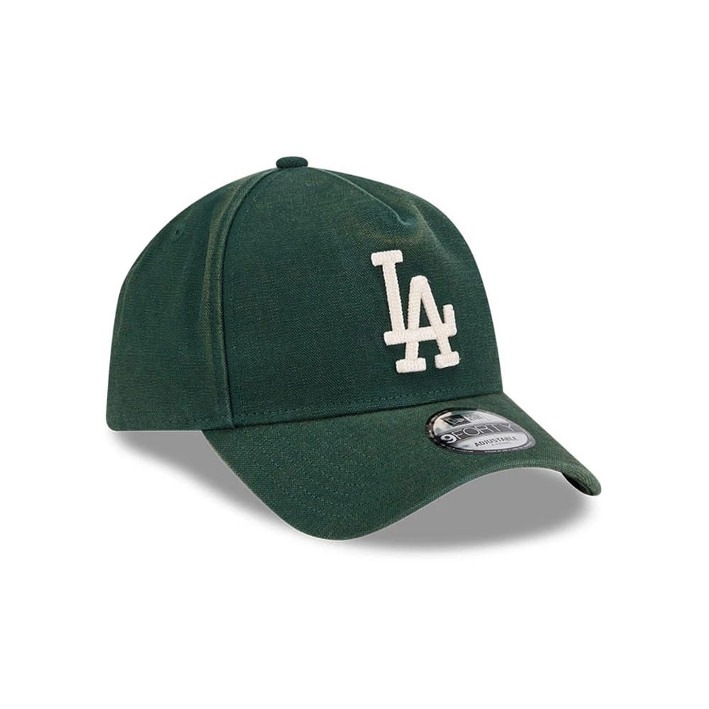 Pictured is this MLB Washed Canvas LA Dodgers 9FORTY A-Frame cap in dark green. 3