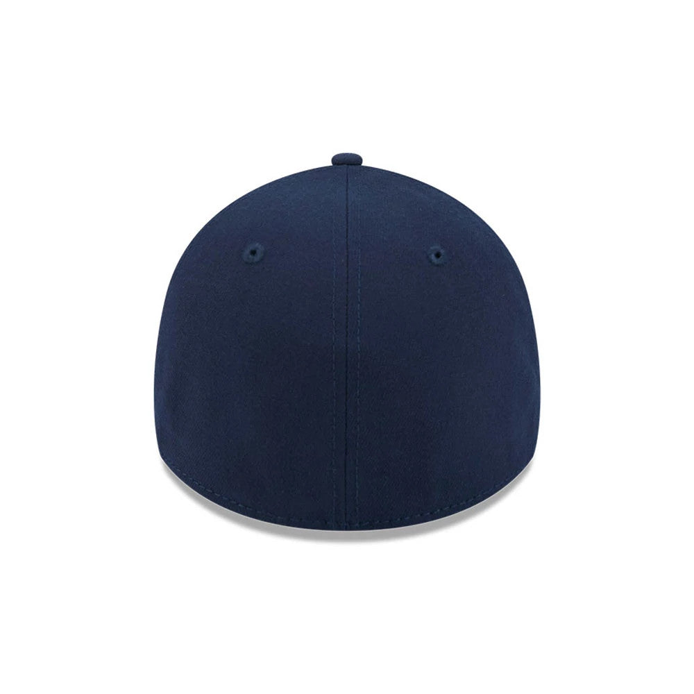 Pictured is this MLB Faded Oceanside Boston Red Sox 39THIRTY Stretch Fit cap in dark blue. 7