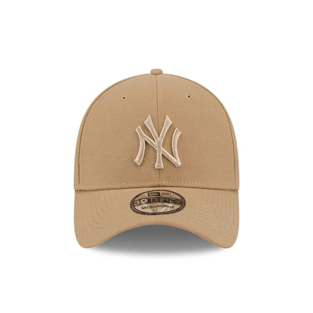 Pictured is this MLB New York Yankees 39THIRTY Stretch Fit cap in beige. 3