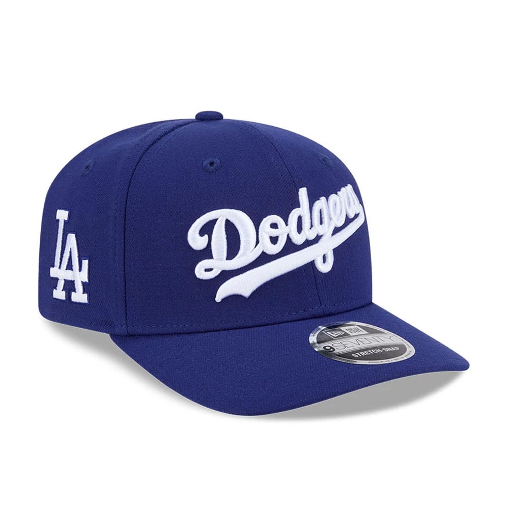 Pictured is this MLB LA Dodgers 9SEVENTY Stretch Snap cap in dark blue. 1