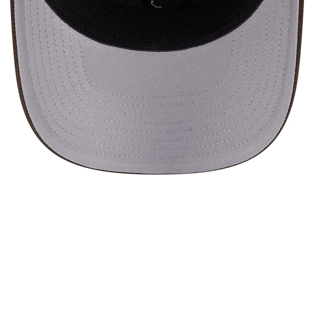 Pictured is this MLB San Diego Padres 9SEVENTY Stretch Snap cap in dark brown. 2