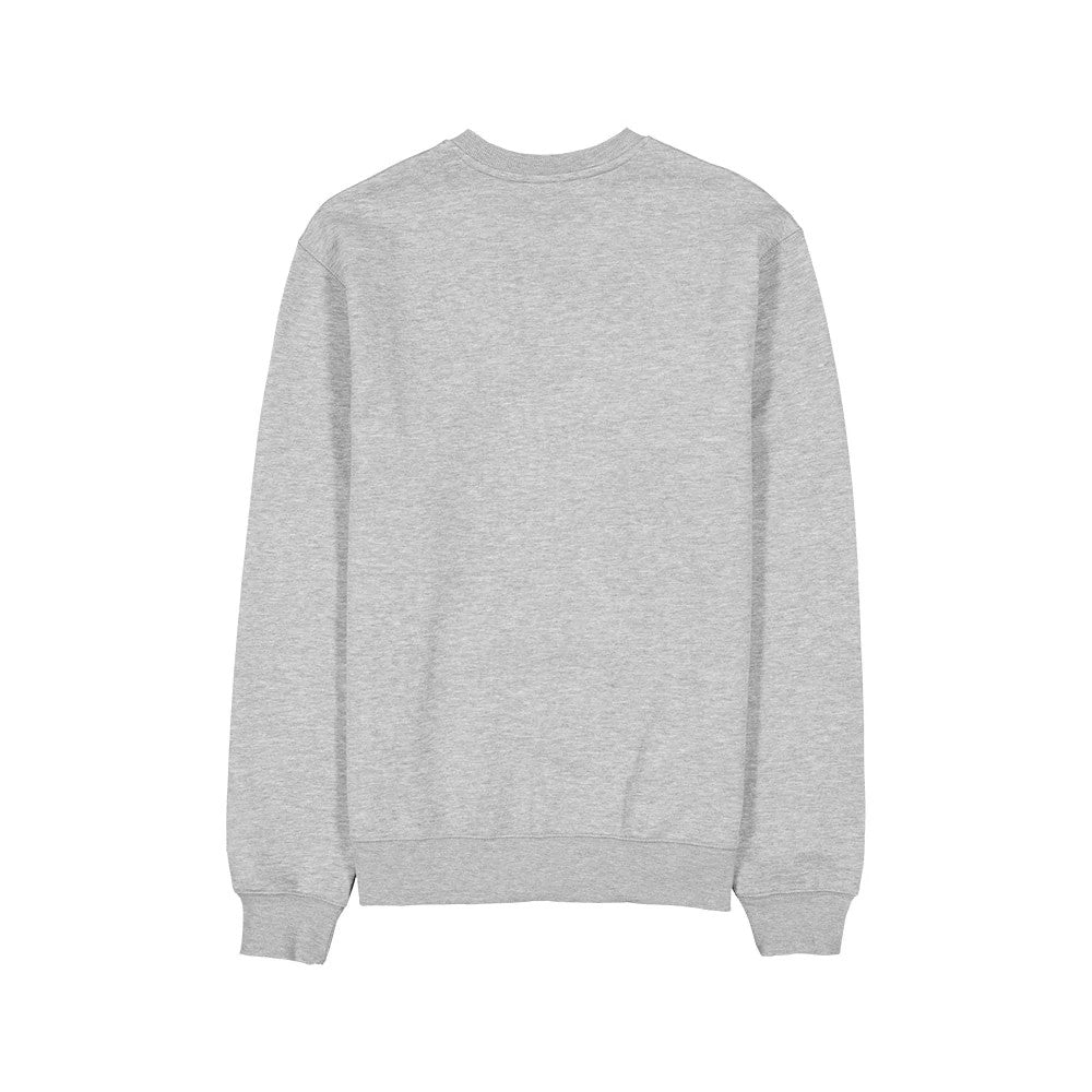 The model is wearing this NFL Training 2026 Las Vegas Raiders Crew Neck Sweater in grey. 7