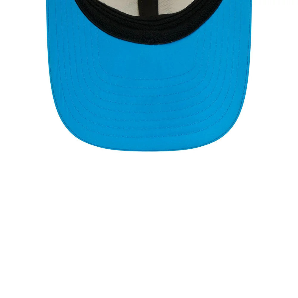 Pictured is this NFL Training 2026 Carolina Panthers 39THIRTY M-Crown Stretch Fit cap in white. 7