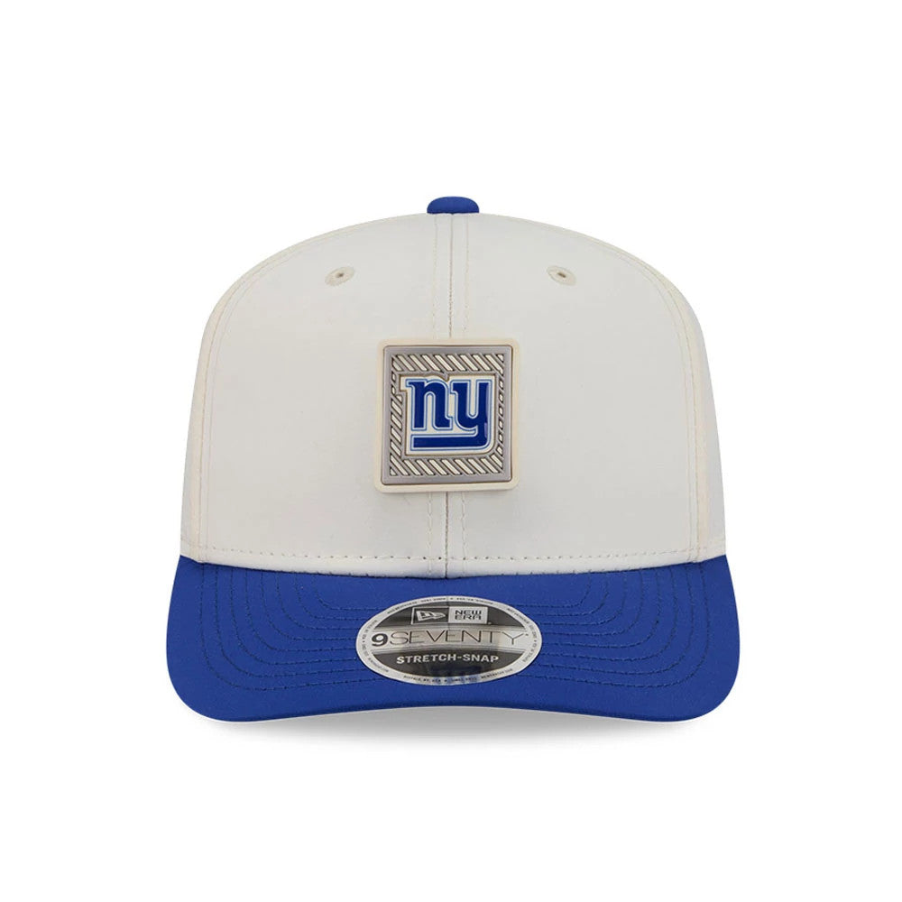 Pictured is this NFL Training 2026 New York Giants 9SEVENTY Stretch Snap cap in white. 2