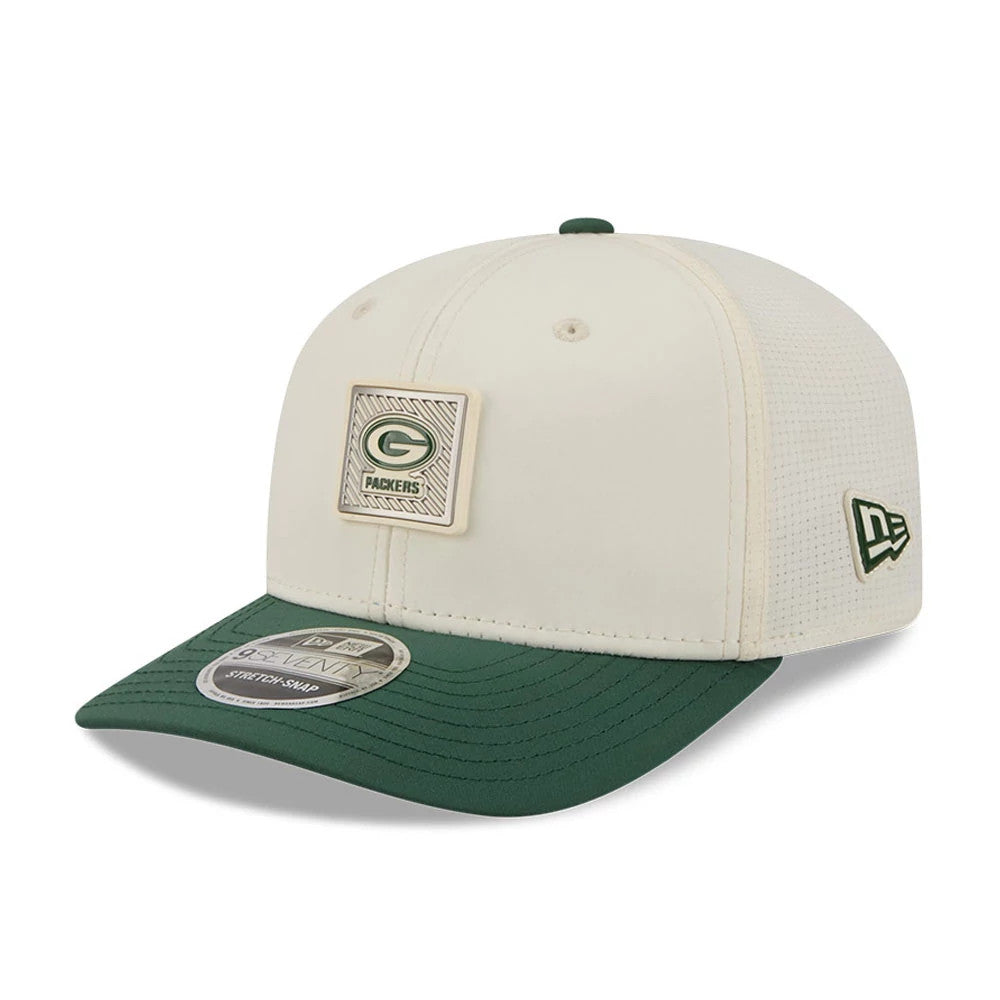 Pictured is this NFL Training 2026 Green Bay Packers 9SEVENTY Stretch Snap cap in white. 3