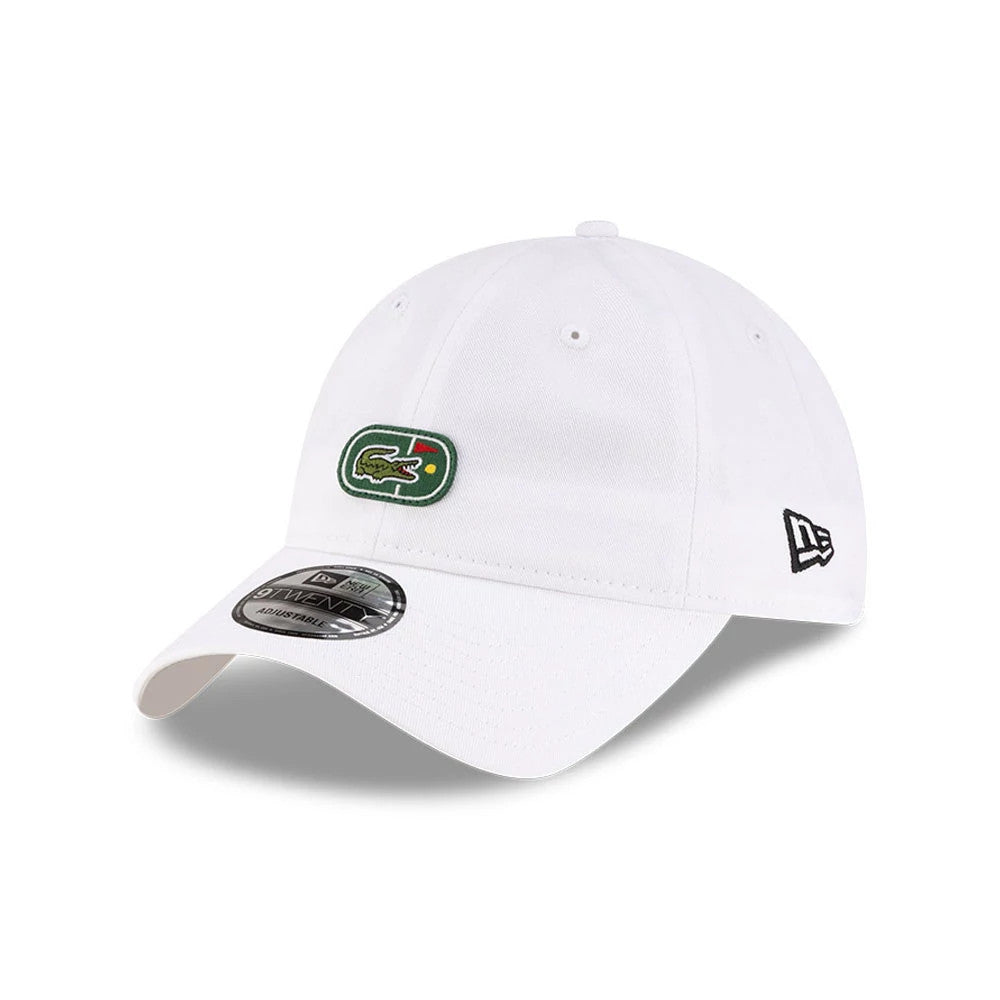 Pictured is this Lacoste X New Era Golf Flag 9TWENTY cap in white. 3