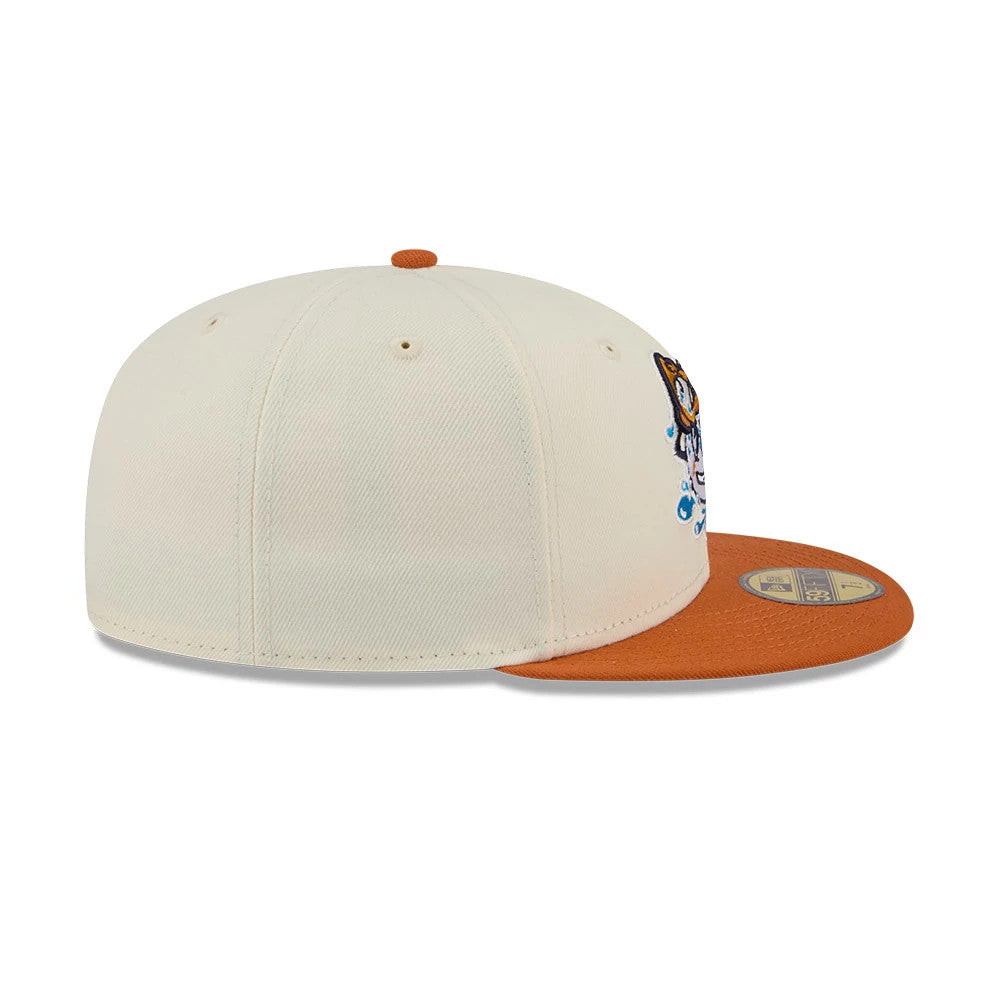 Pictured is this MiLB Theme Night Louisville Bats 59FIFTY Fitted cap in Cream. 7