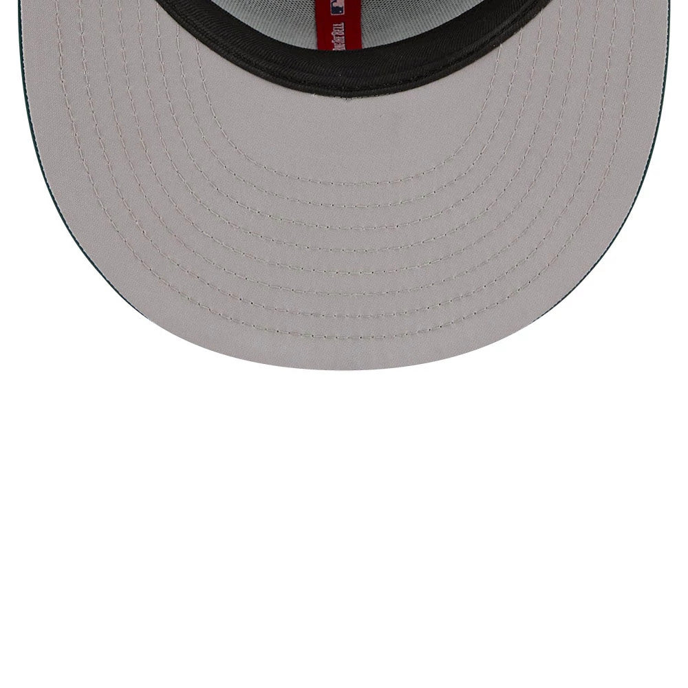 Pictured is this MLB All Star Game Athletics 9FIFTY Snapback cap in dark green. 2