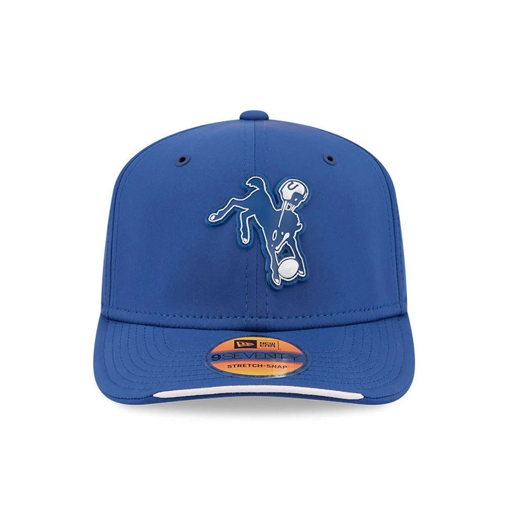 Pictured is this NFL Sideline 2026 Indianapolis Colts 9SEVENTY Stretch Snap cap in blue. 2