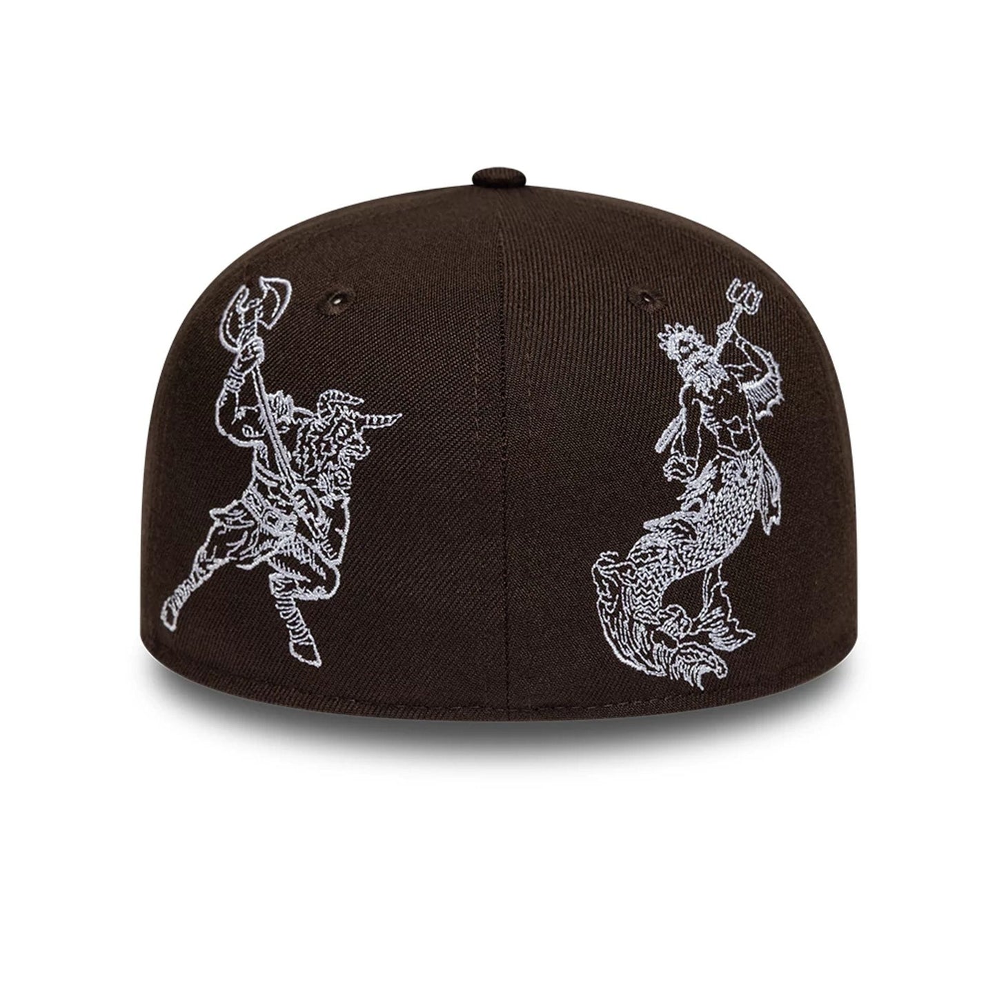 Pictured is this New Era Mythical 59FIFTY Fitted cap in dark brown. 7