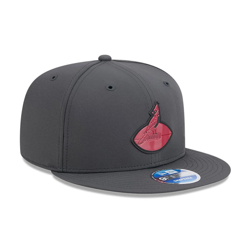 Pictured is this NFL Sideline 2026 Arizona Cardinals 9FIFTY Snapback cap in charcoal. 4