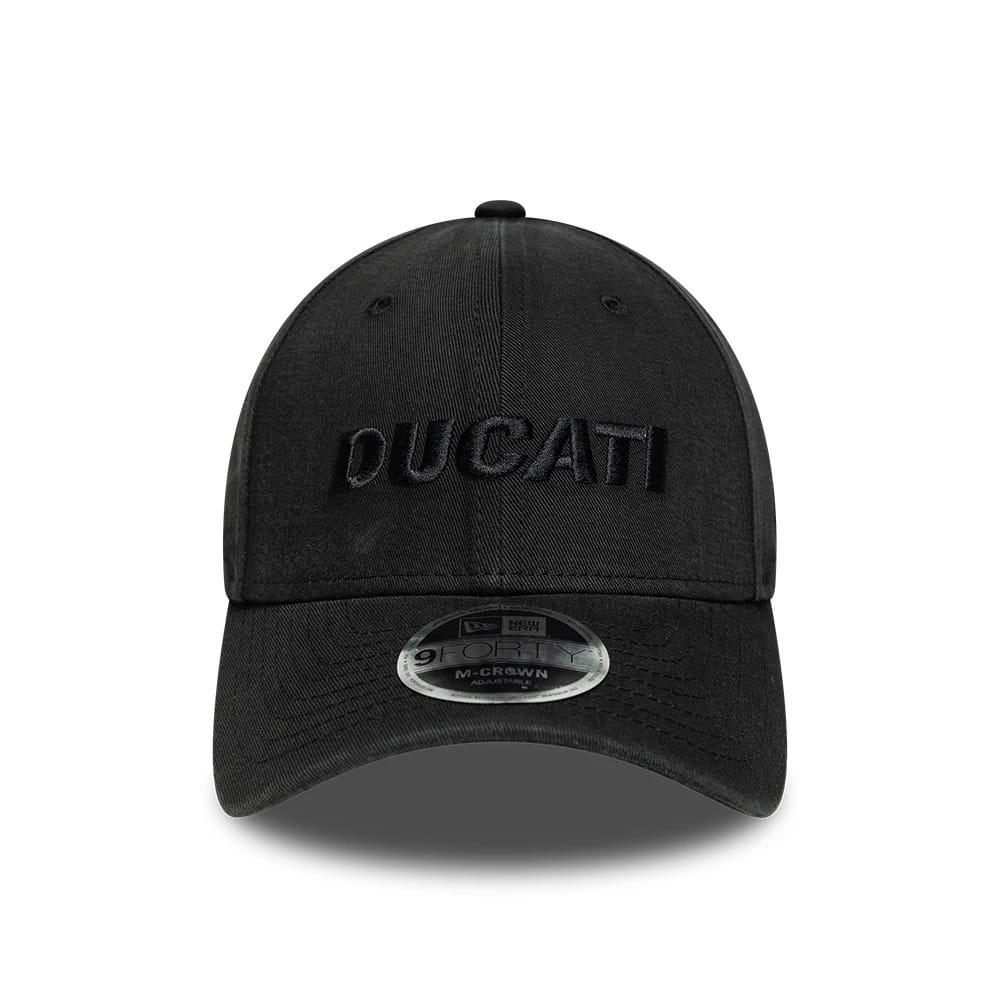 Pictured is this Ducati Motor Black On Black 9FORTY M-Crown cap in black. 2