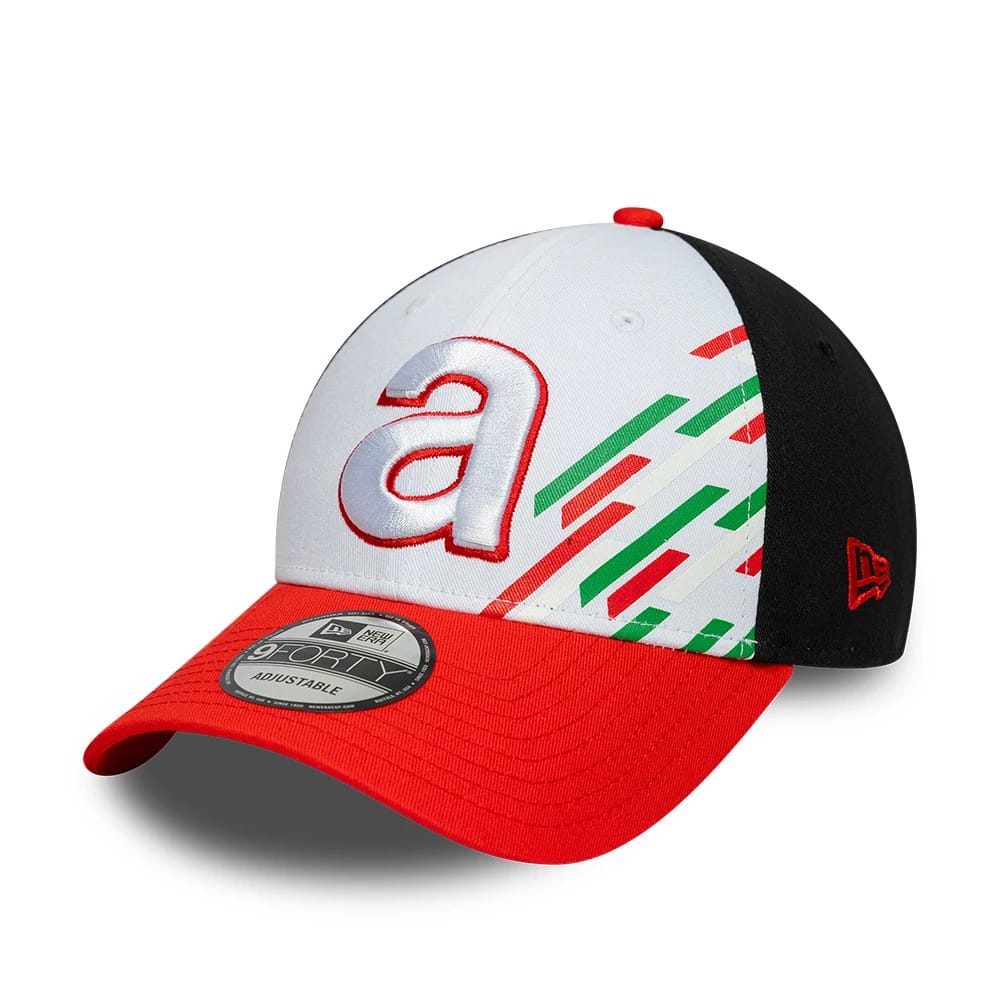 Pictured is this Aprilia Graphic 9FORTY cap in white. 1