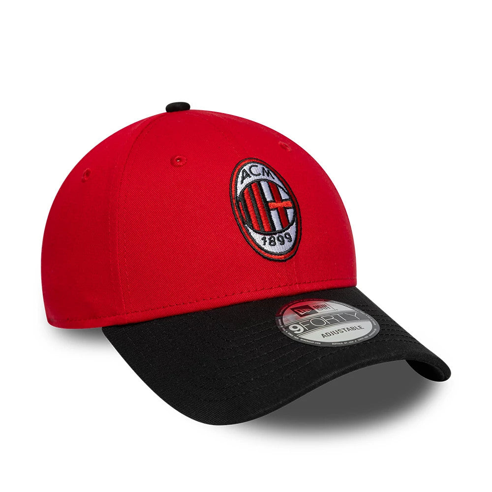 Pictured is this AC Milan Contrast 9FORTY cap in red & black. 3