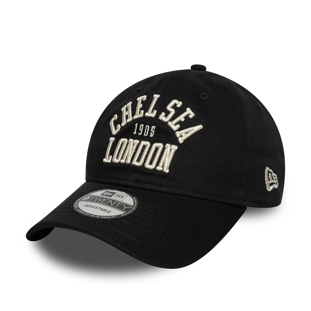 Pictured is this Chelsea FC Script 9TWENTY cap in black. 1