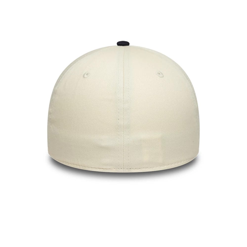 Pictured is this AS Roma 39THIRTY Stretch Fit cap in cream & black. 4