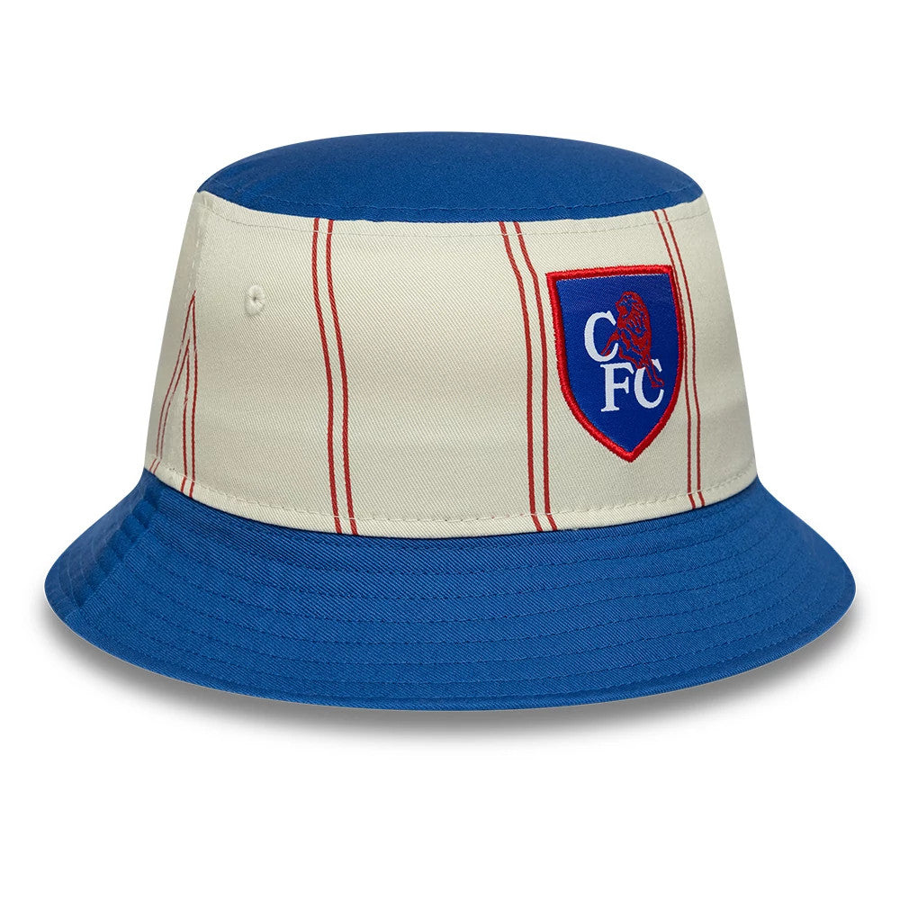 Pictured is this Chelsea FC 92 Bucket hat in cream & blue. 3