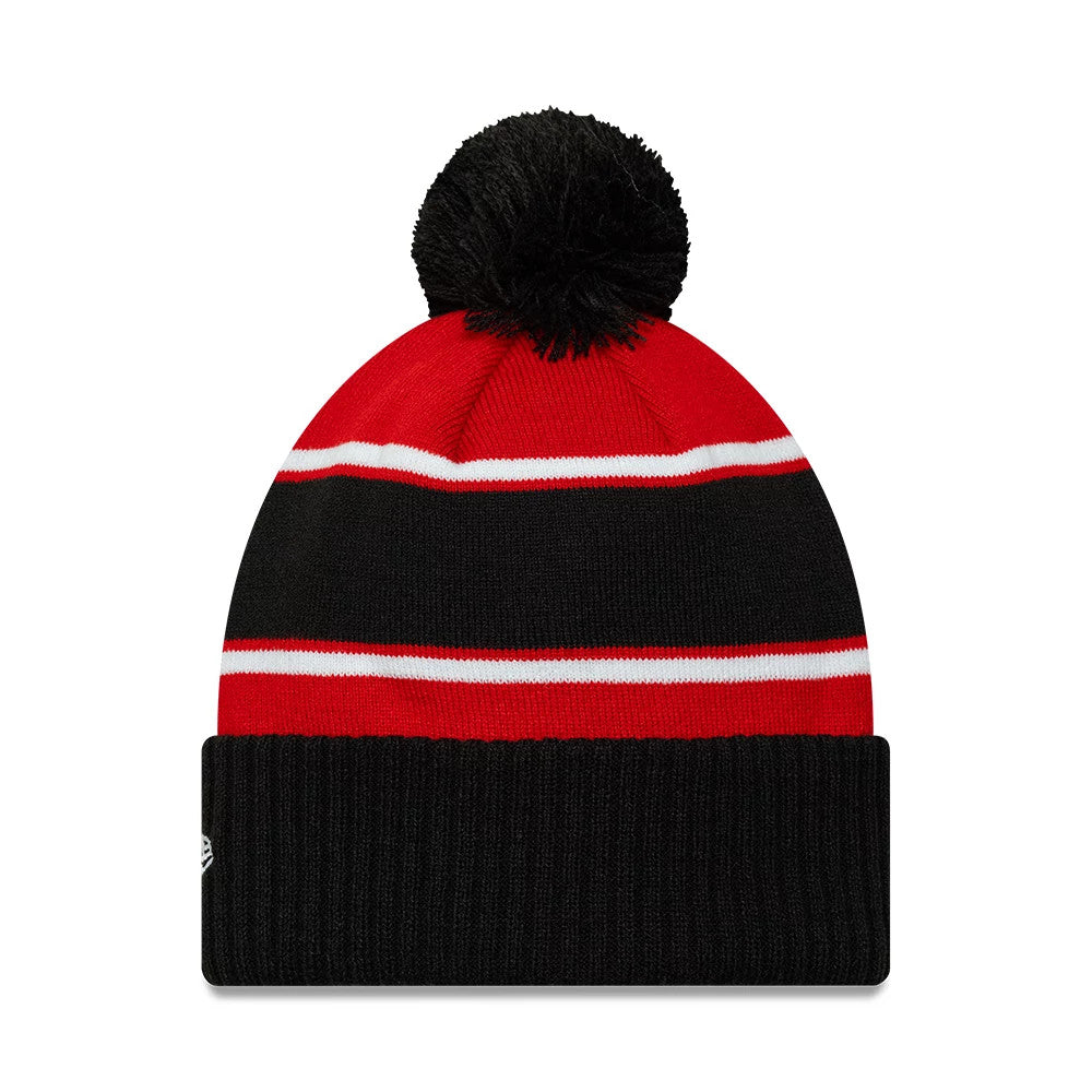 Pictured is this Stade Toulousain Sport Stade Toulousain Cuff Knit Beanie hat in red. 2
