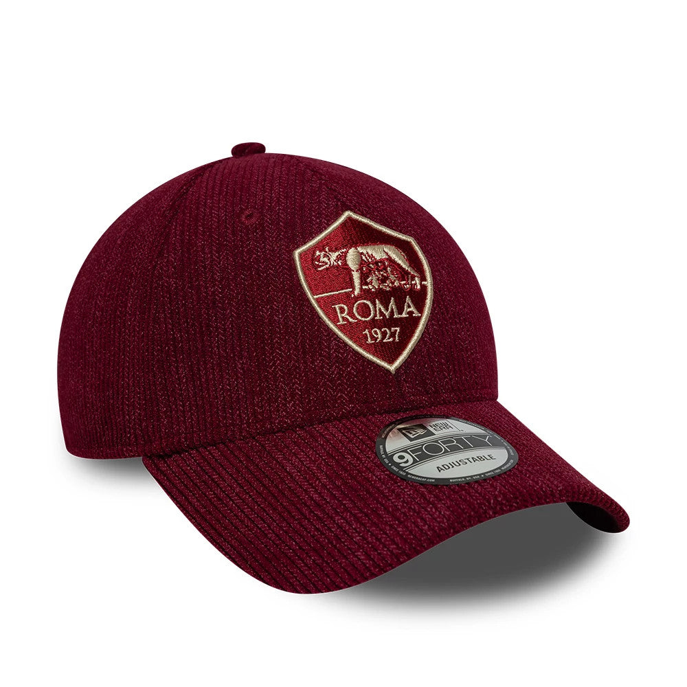 Pictured is this AS Roma Fleck Cord 9FORTY cap in dark red. 3