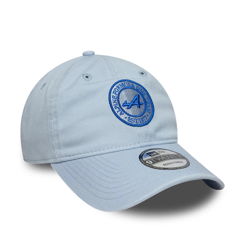 Pictured is this Alpine Racing Heritage Logo 9TWENTY cap in blue. 3
