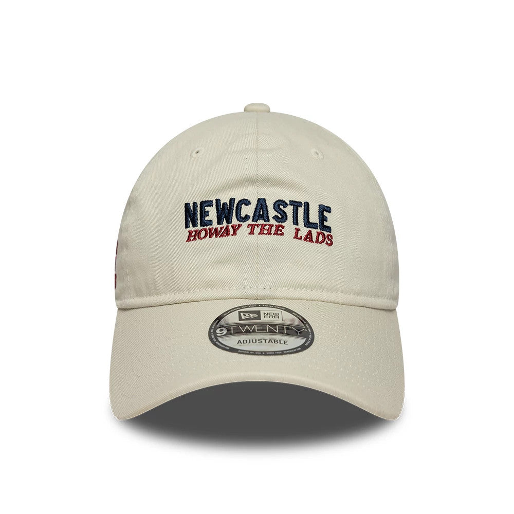Pictured is this Newcastle United FC Howay The Lads 9TWENTY cap in cream. 3