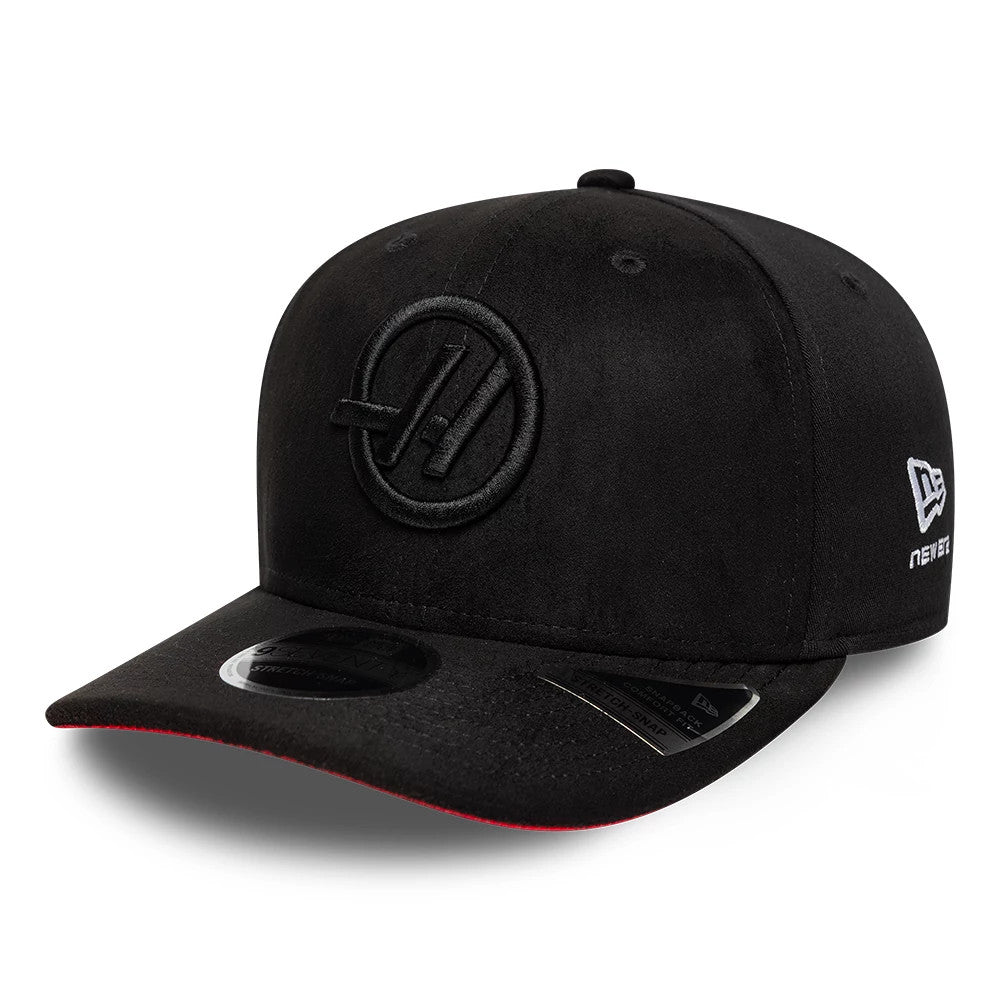 Pictured is this TGR Haas F1 Team Suede 9SEVENTY Stretch Snap cap in black. 1