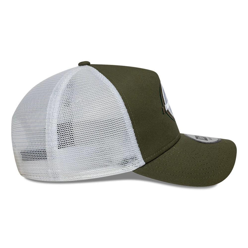 Pictured is this TGR Haas F1 Team 9FORTY A-Frame Trucker cap in green. 6