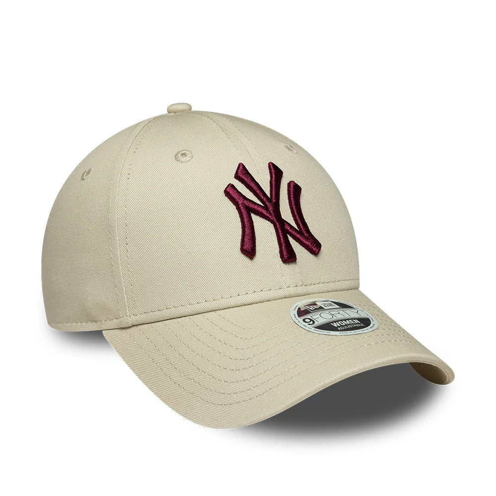 Pictured is this Womens MLB League Essential New York Yankees 9FORTY cap in cream. 3