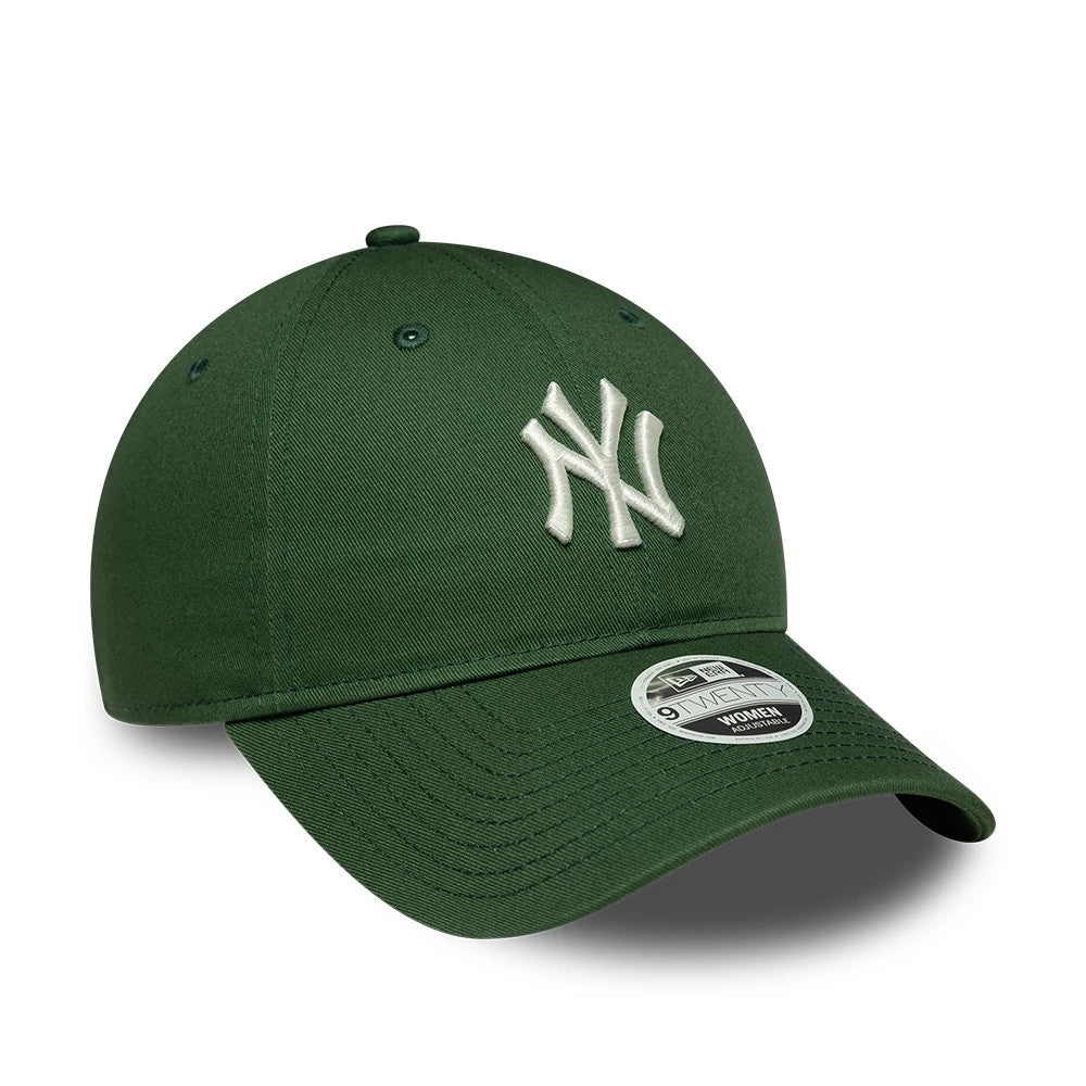 Pictured is this Womens MLB League Essential New York Yankees 9TWENTY cap in dark green. 3