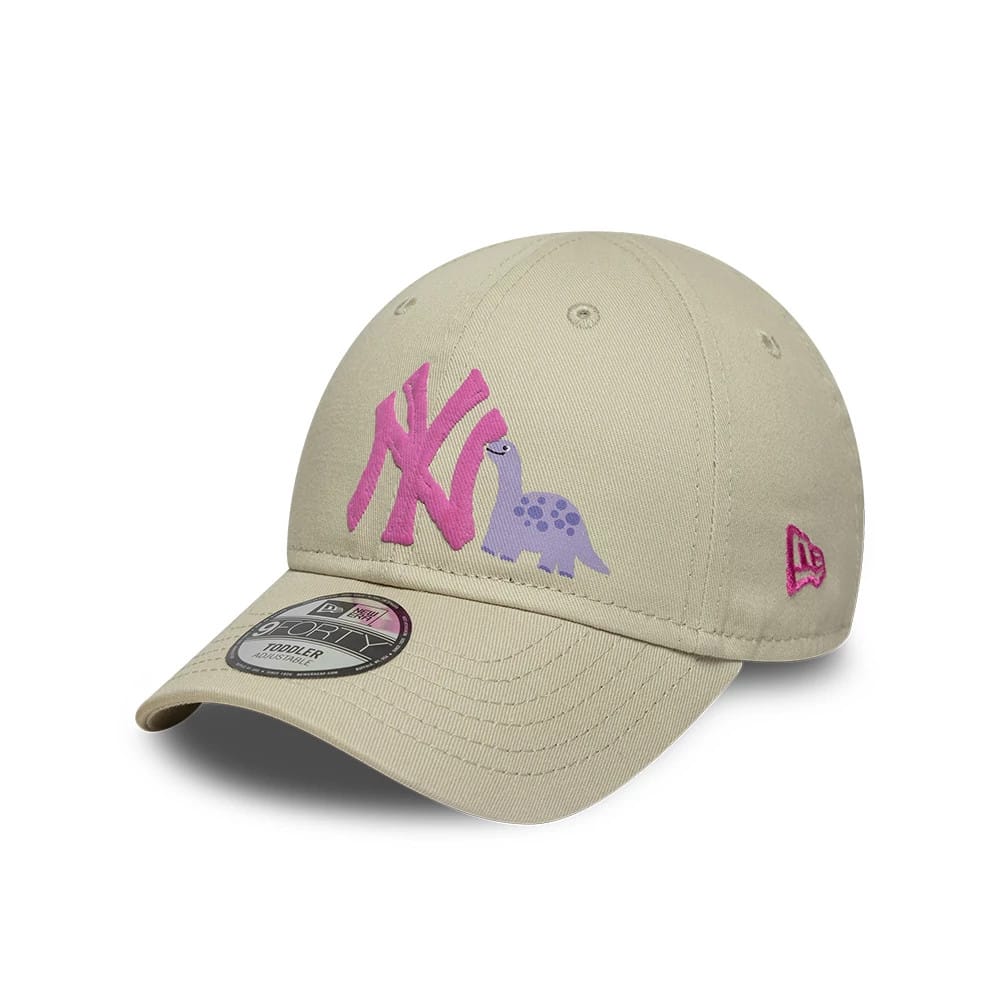 Pictured is this Toddler MLB Dino New York Yankees 9FORTY cap in cream. 1