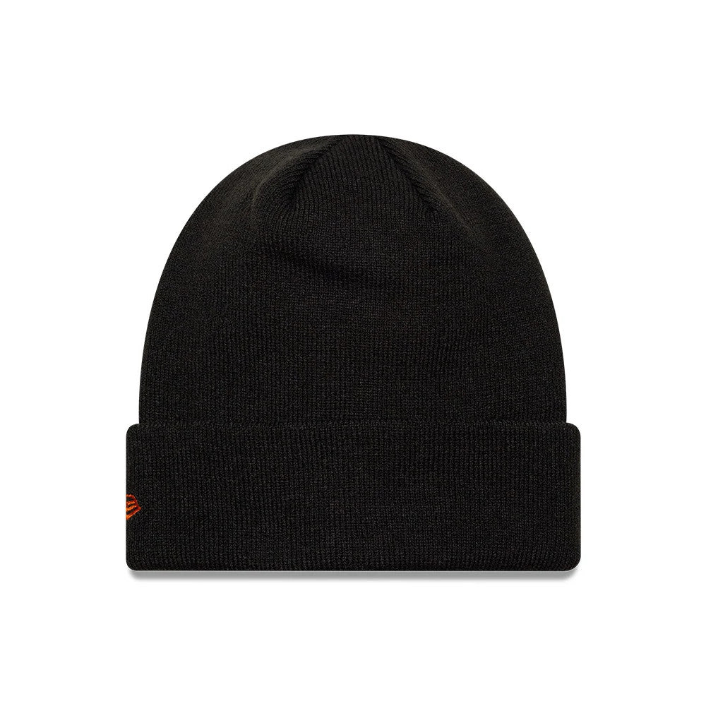 Pictured is this MLB League Essential LA Dodgers Cuff Knit Beanie hat in black. 2