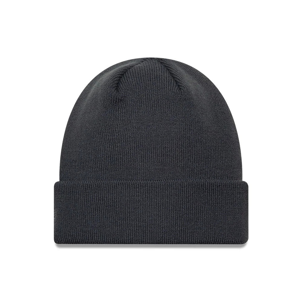 Pictured is this MLB League Essential New York Yankees Cuff Knit Beanie hat in grey. 2