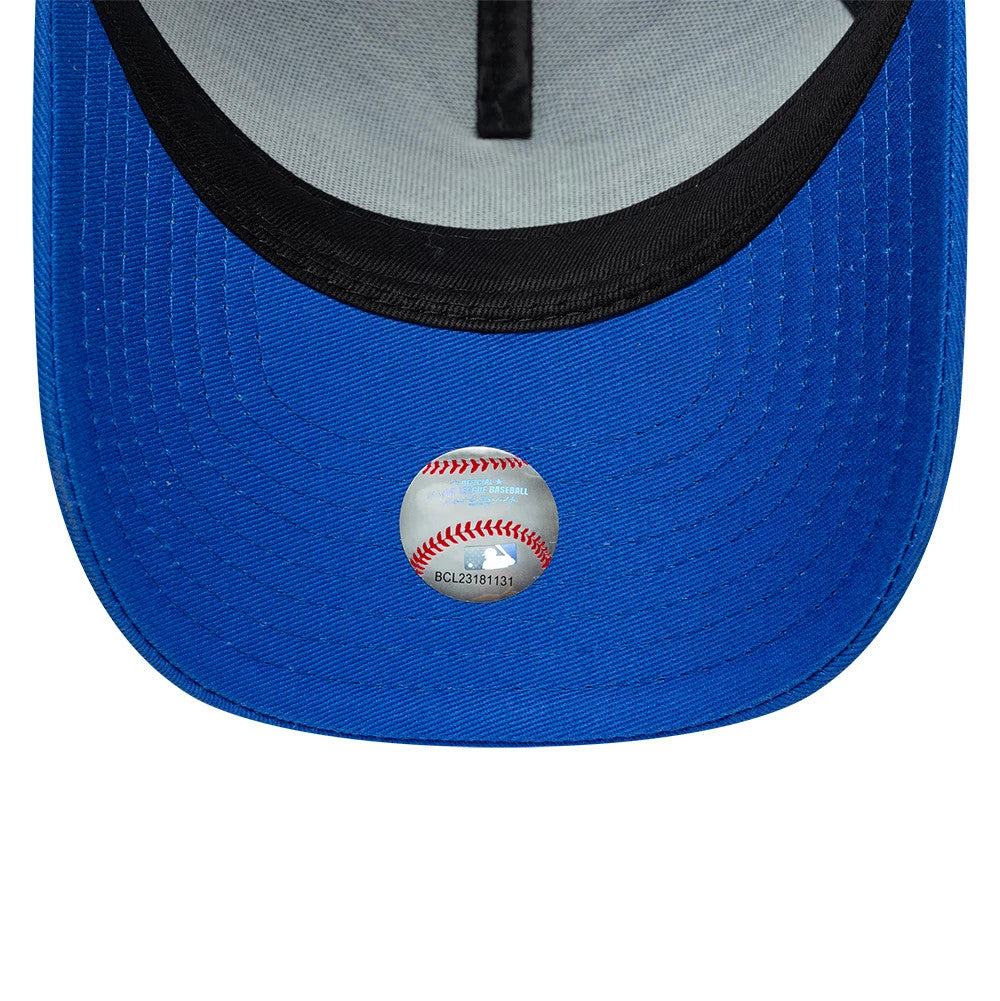 Pictured is this Youth MLB League Essential LA Dodgers 9FORTY A-Frame Trucker cap in bright blue. 5