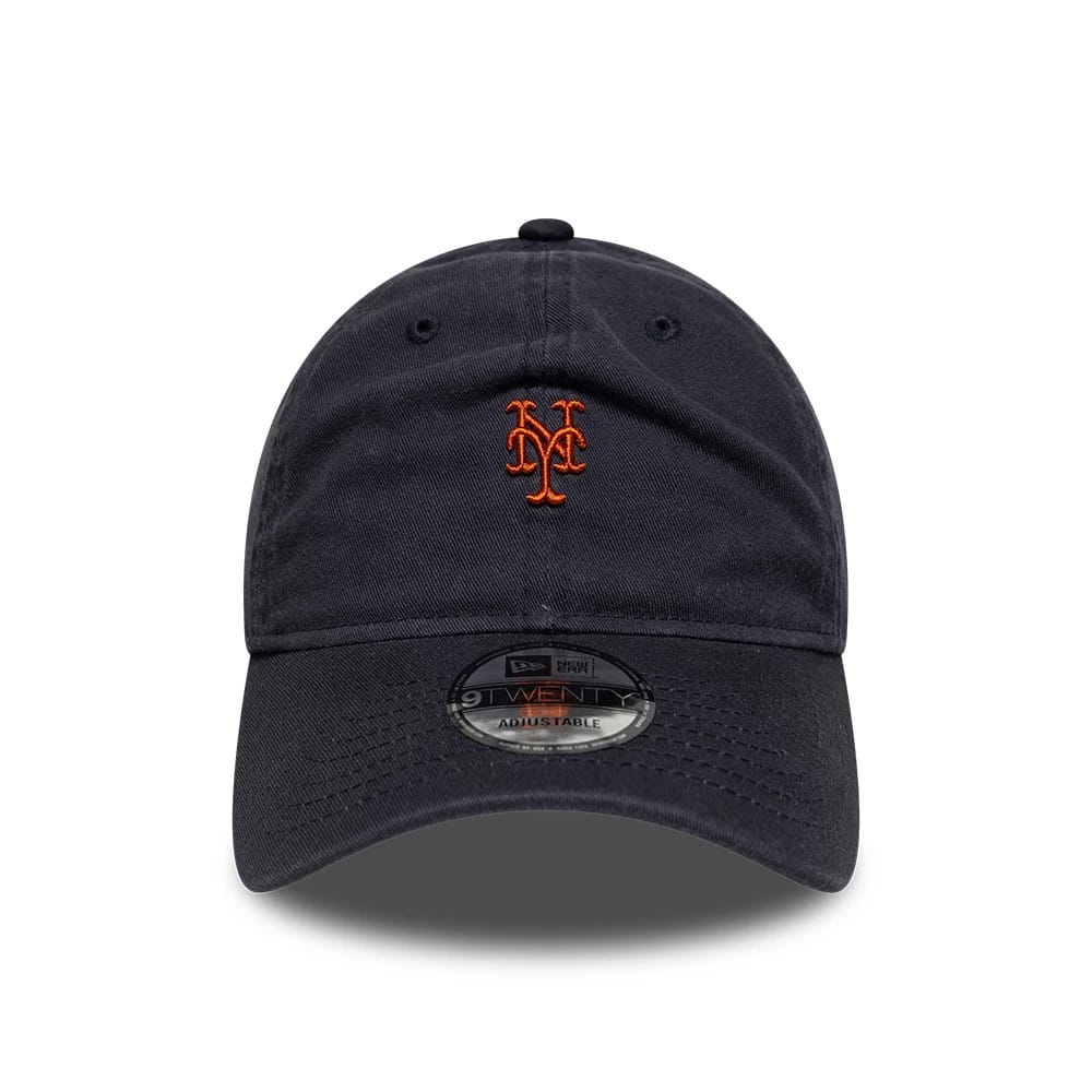 Pictured is this MLB Mini Logo New York Mets 9TWENTY cap in navy. 2