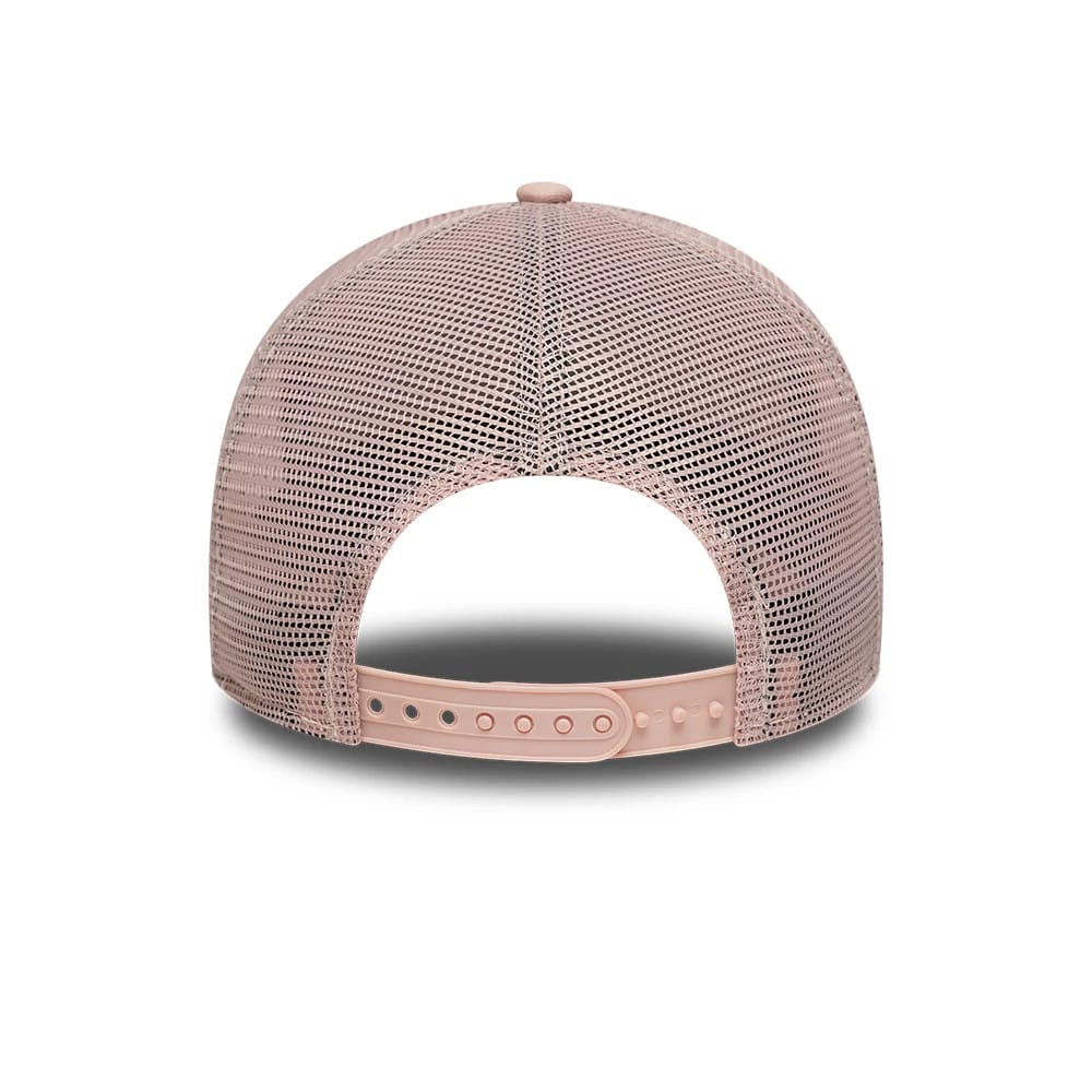 Pictured is this MLB Outline LA Dodgers 9FORTY E-Frame Trucker cap in pastel pink. 4