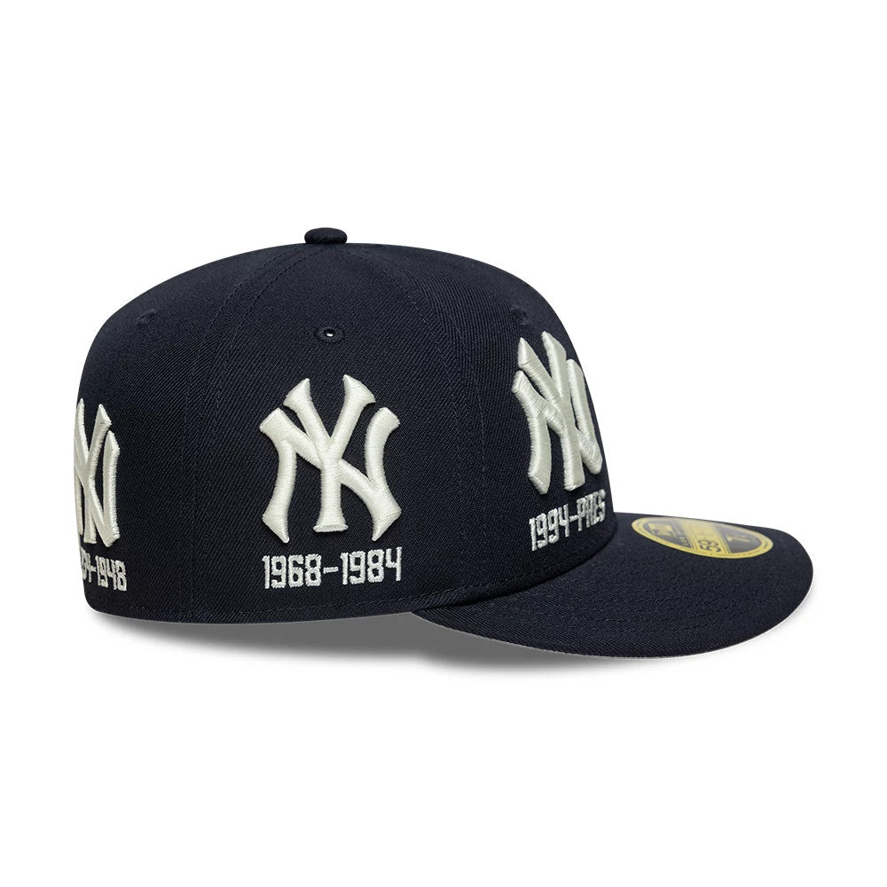 Pictured is this MLB New York Yankees Historic Low Profile 59FIFTY Fitted cap in navy. 7