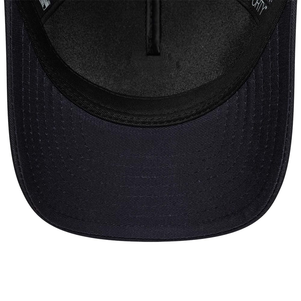 Pictured is this New Era Graphic 9FORTY M-Crown A-Frame Trucker cap in navy. 5