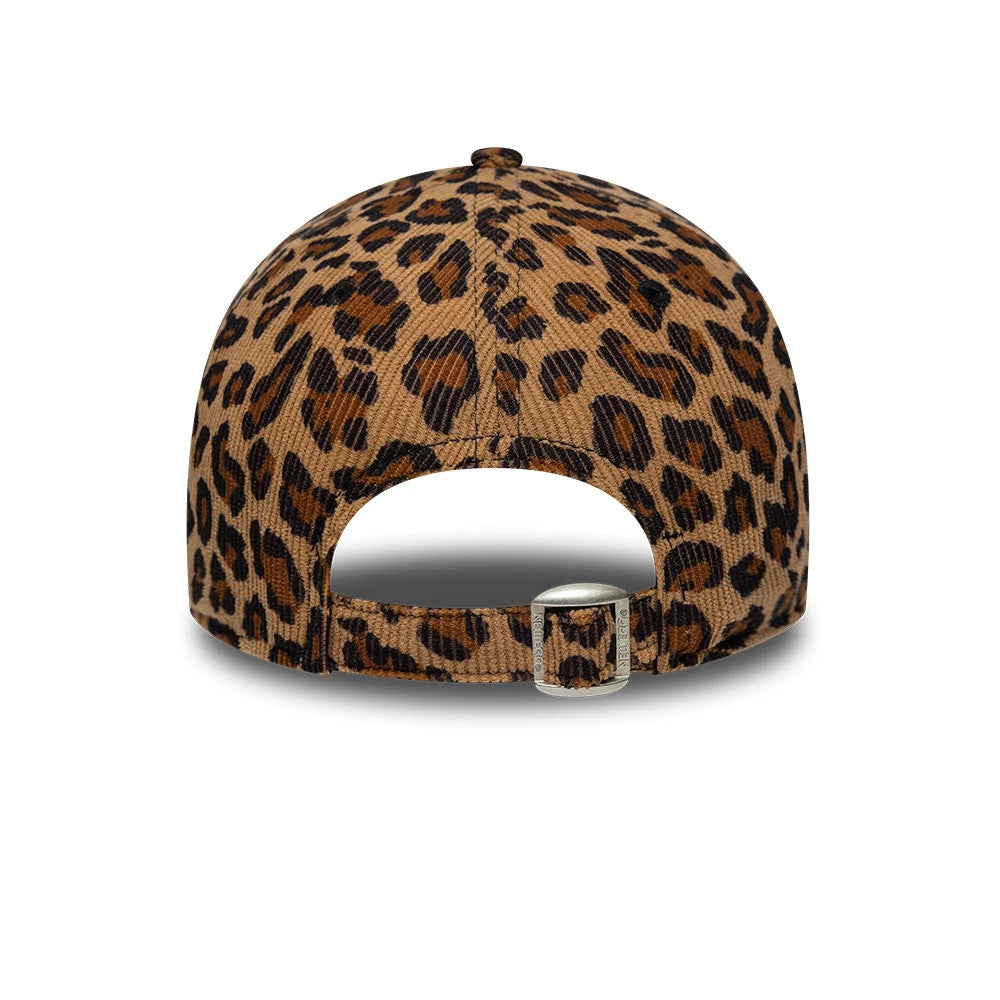 Pictured is this Youth MLB Leopard Cord New York Yankees 9FORTY cap in brown. 4