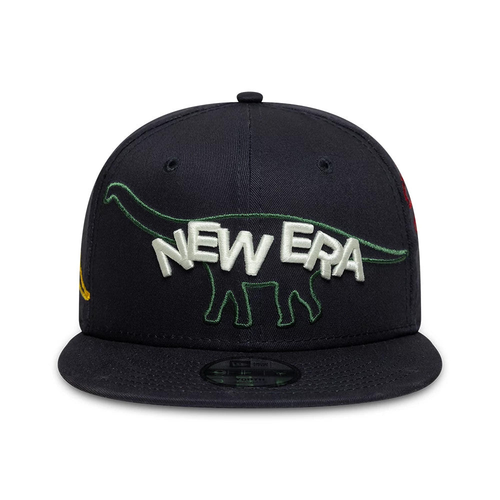 Pictured is this Youth MLB Dino 9FIFTY Snapback cap in navy. 2