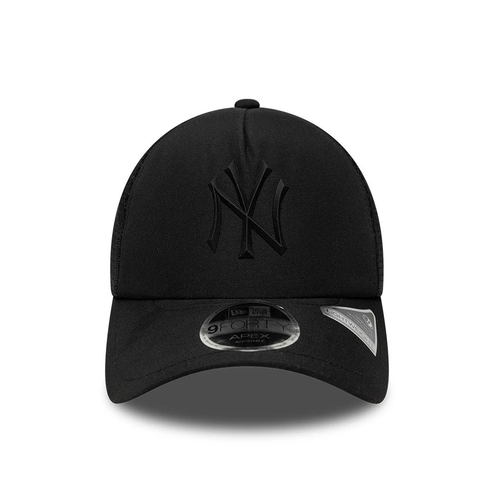 Pictured is this MLB Sporty New York Yankees 9FORTY Apex cap in black. 2