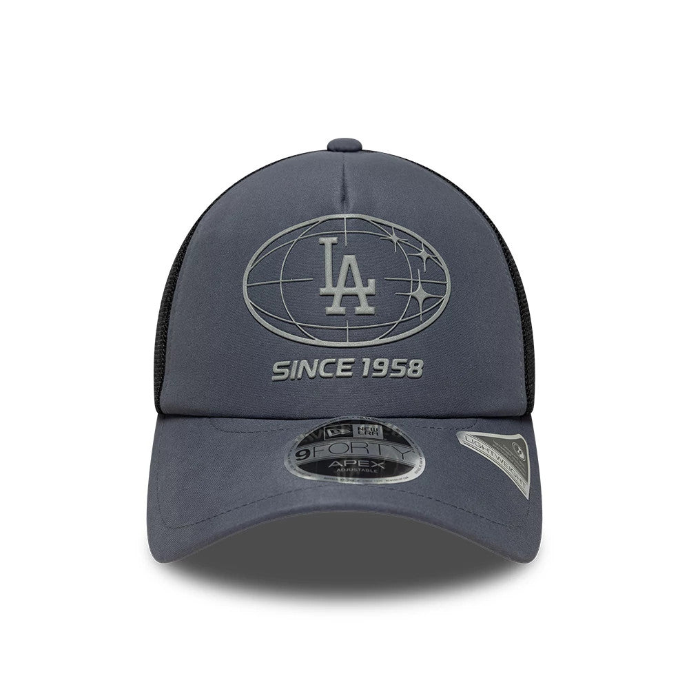 Pictured is this MLB Graphic LA Dodgers 9FORTY Apex cap in grey. 2