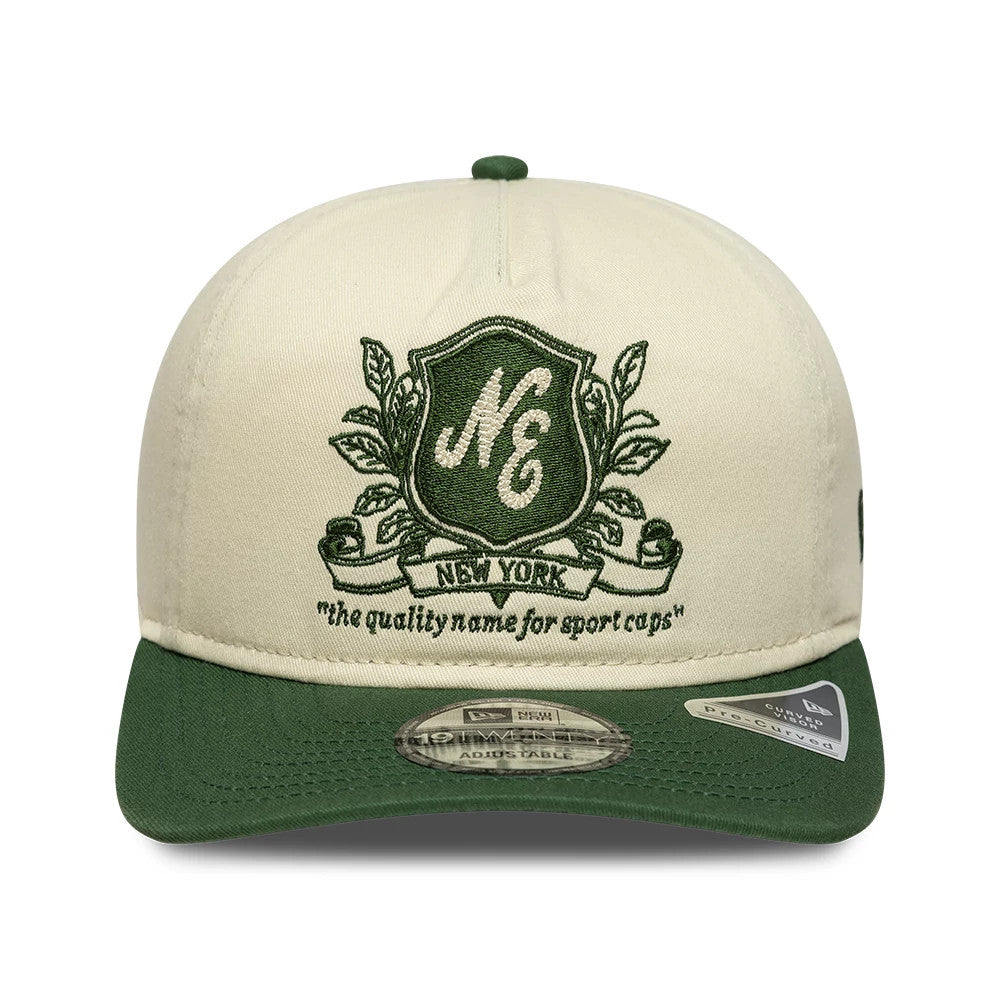 Pictured is this New Era Washed Graphic 19TWENTY cap in cream & green. 2